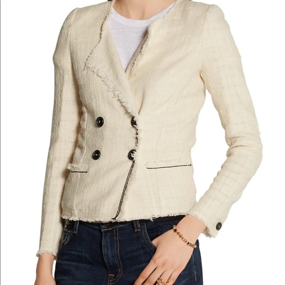 Isabel Marant Flenn collarless Cropped Jacket - Picture 7 of 9